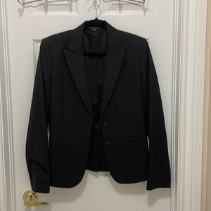 Theory 2-button black wool blazer. Size 10.